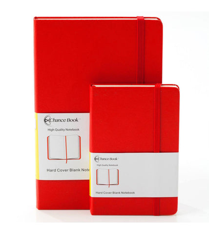 Red Hard Cover Blank Notebook