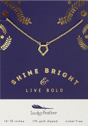 Lucky Feather Shine Bright & Live Bold Necklace
