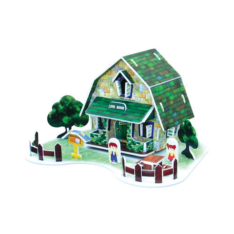 3D Puzzle - House Card (Green)