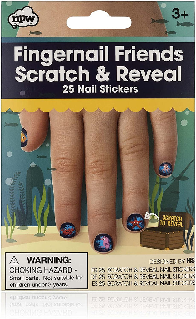 Fingernail friends scratch & reveal 25 nail stickers