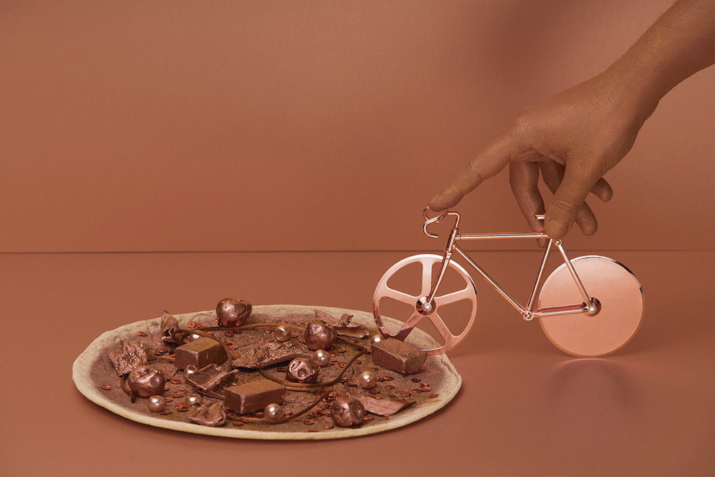 Fixie Bicycle Pizza cutter - Copper design
