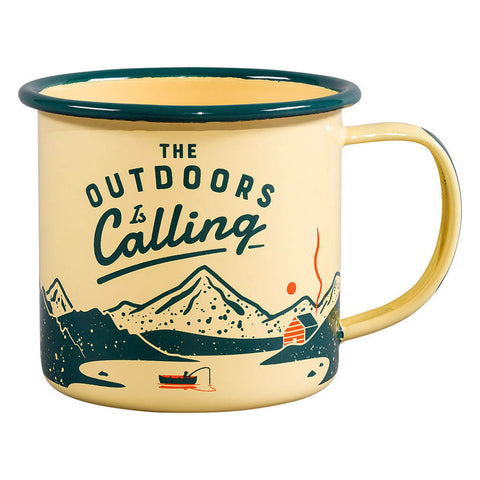 Enamel Mug - Outdoors is Calling 11 fl.oz / 325 ml