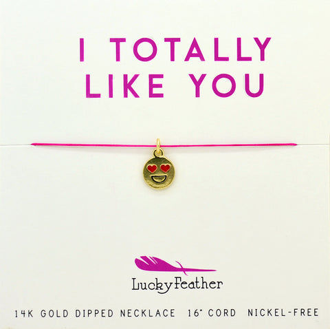 Emoji Necklace - I TOTALLY LIKE YOU