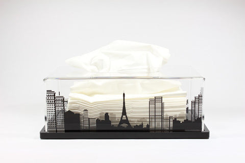 Tissue Box Paris (Black Base)