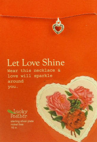 Lucky Feather Let Love Shine Necklace