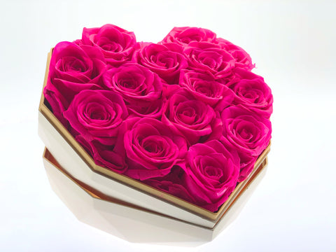 Lequint  Preserved Flowers| Everlasting Rose - ROSY RED ROSE IN WHITE BOX