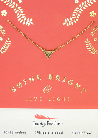 Lucky Feather Shine Bright & Live Light Necklace