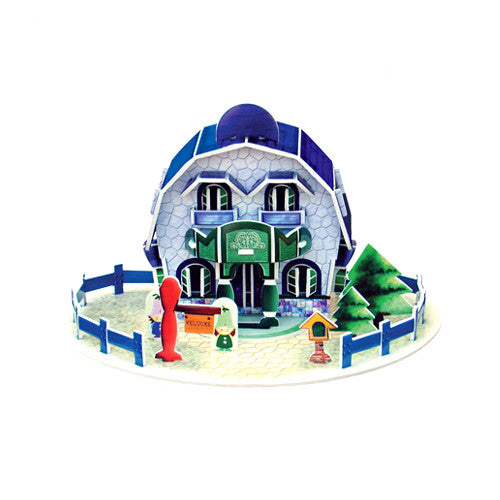 3D Puzzle - House Card (Blue)