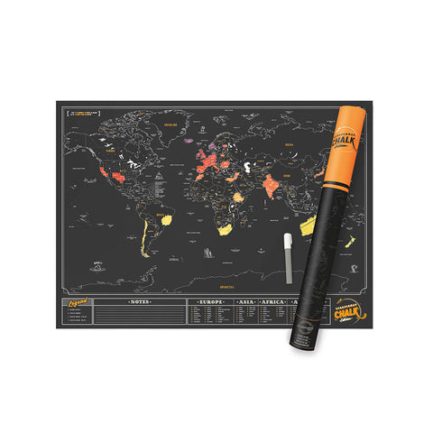 Scratch Map -Chalk Edition