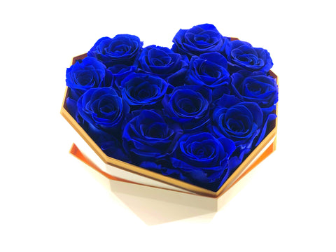 Lequint  Preserved Flowers| Everlasting Rose - BLUE ROSE IN WHITE BOX