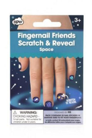 Scratch & Reveal fingernail friends - space